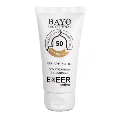 Crema solar facial antiedad SPF 50 Bronceado Bayo